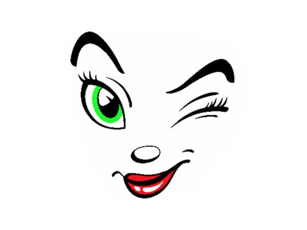 Мордочка с подмигивающим глазом