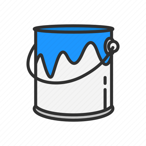 Ведро с краской вектор