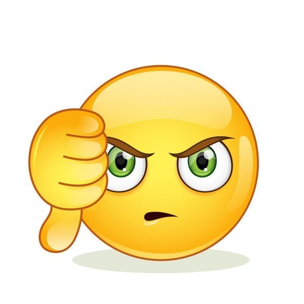 Смайлик палец вниз