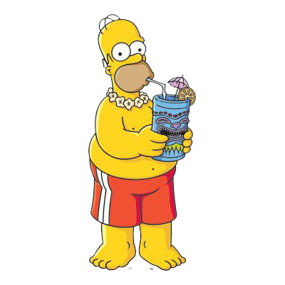Гомер на белом фоне