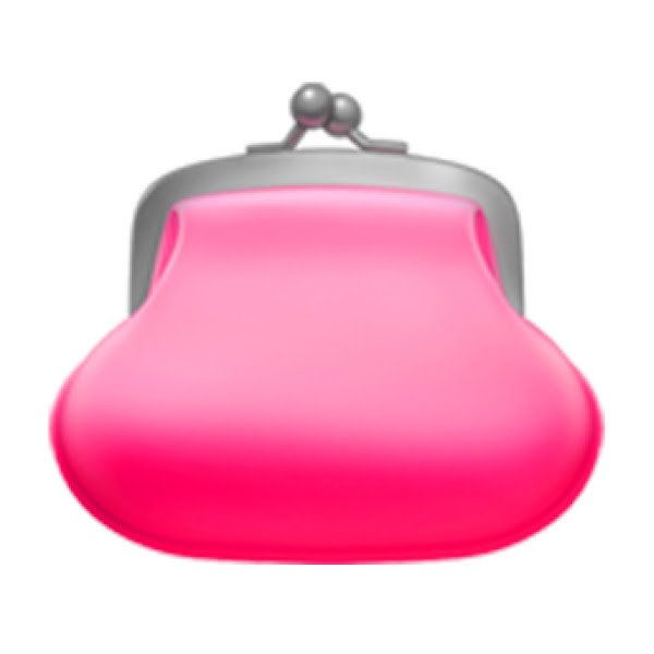 Смайлики розовый кошелек