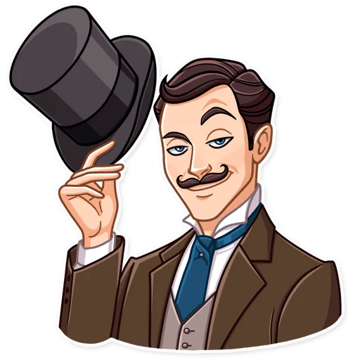 Стикер джентльмен