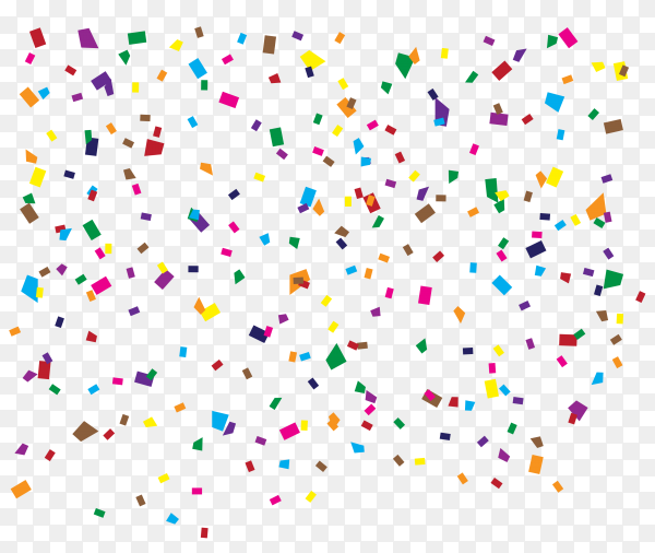 Смайлик конфетти на прозрачном фоне