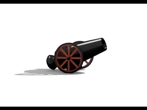 Анимация пушка стреляет