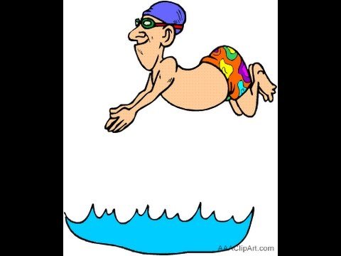 Пловец мультяшный