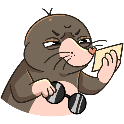 Крот стикер ВК