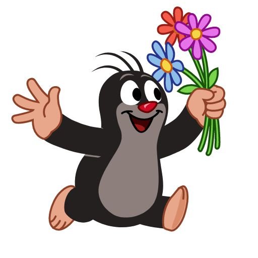 Стикер телеграмм Кртек Кротик