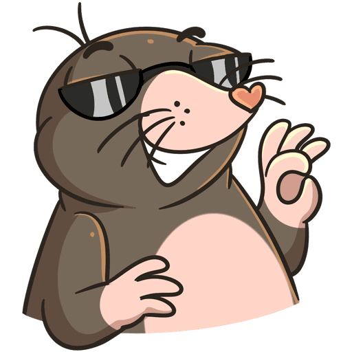 Крот стикер ВК