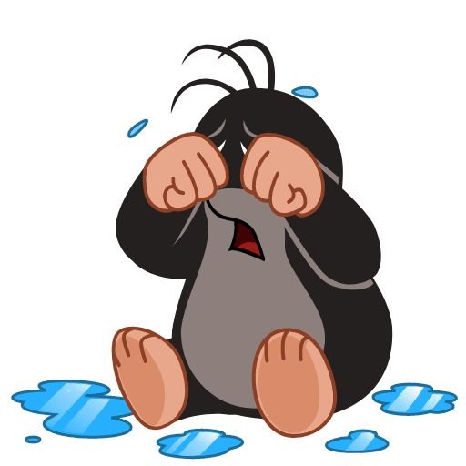 Стикер телеграмм Кртек Кротик