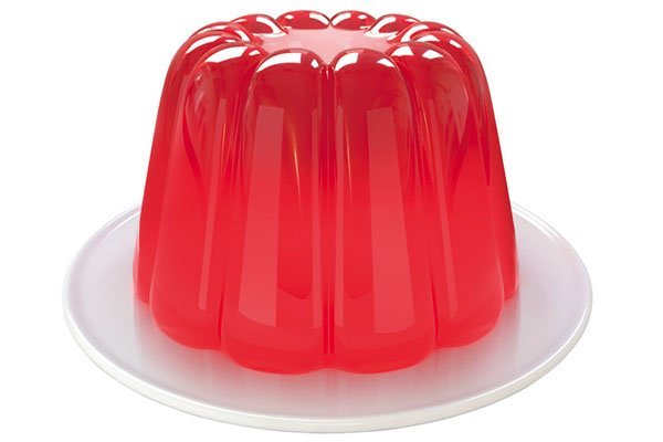 Желе на белом фоне