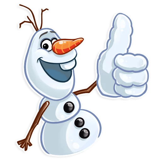 Стикеры Холодное сердце Олаф