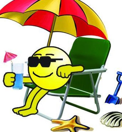 Смайлик загорает