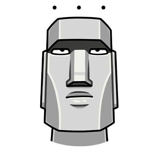 Статуи Моаи Стикеры телеграмм