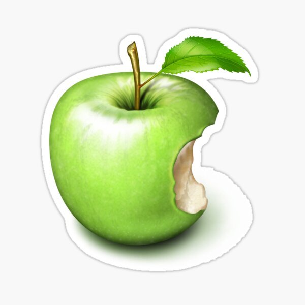 Надкусанное яблоко