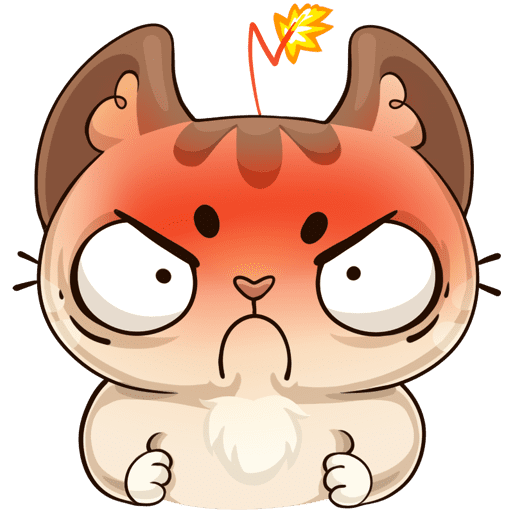 Недовольный стикер