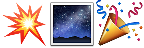 ЭМОДЖИ фейерверк