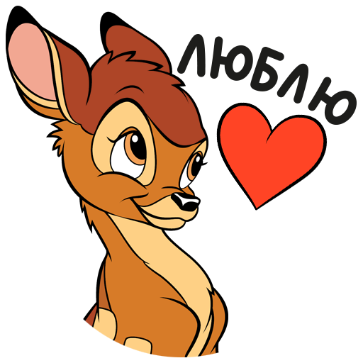 Олененок стикер