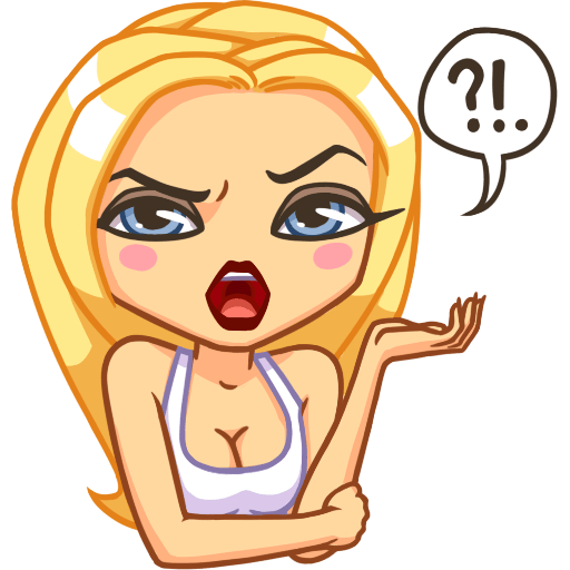 Стикеры блондинка