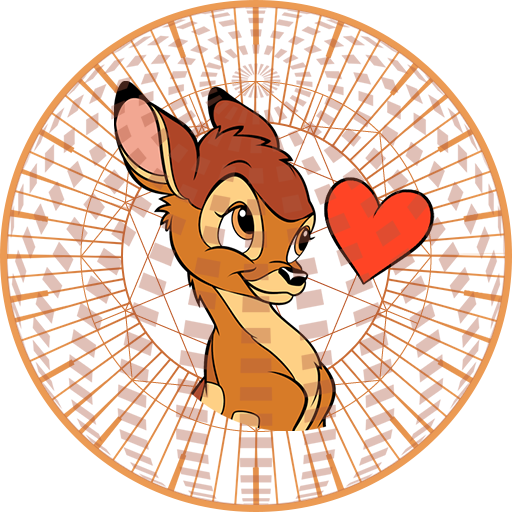 Бэмби с сердечками