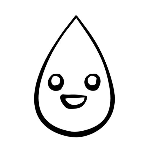 Смайлы капли чб