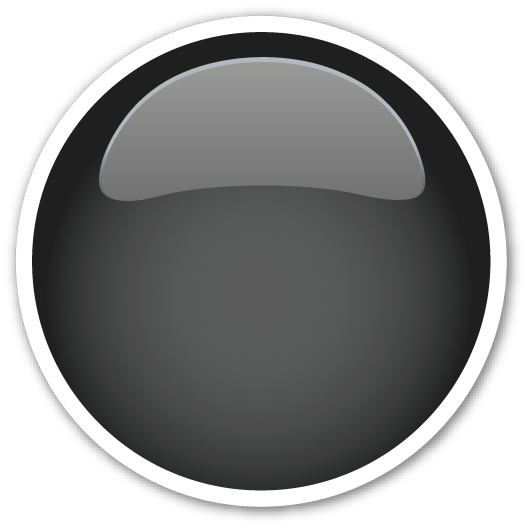 Эмодзи черный круг