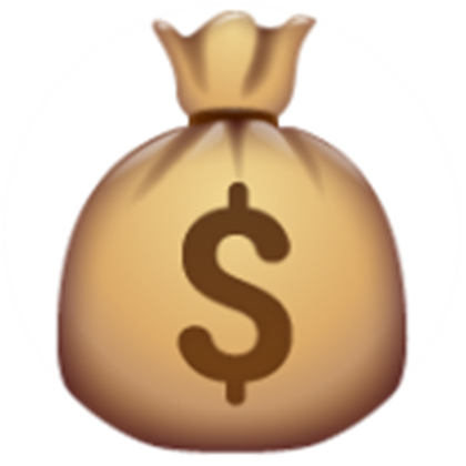 Смайлик мешок с деньгами