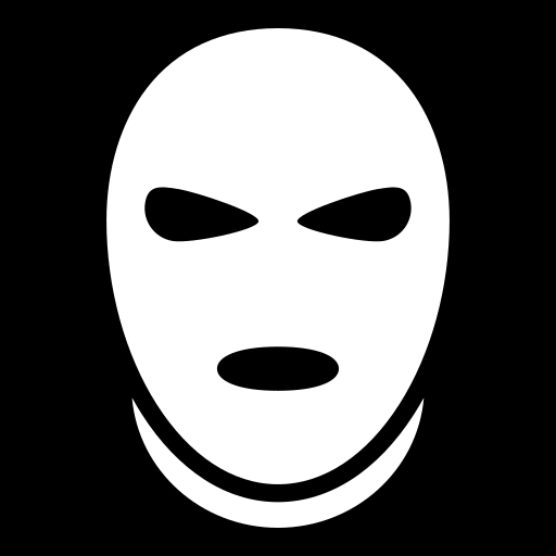 Маска бандита без фона