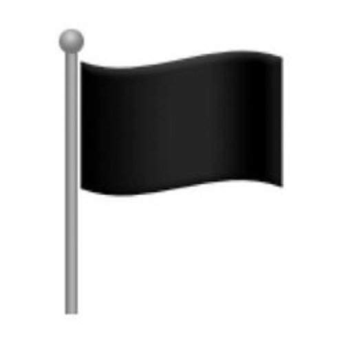 Черный развевающийся флаг