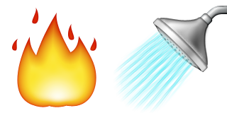 Эмодзи душ на прозрачном фоне