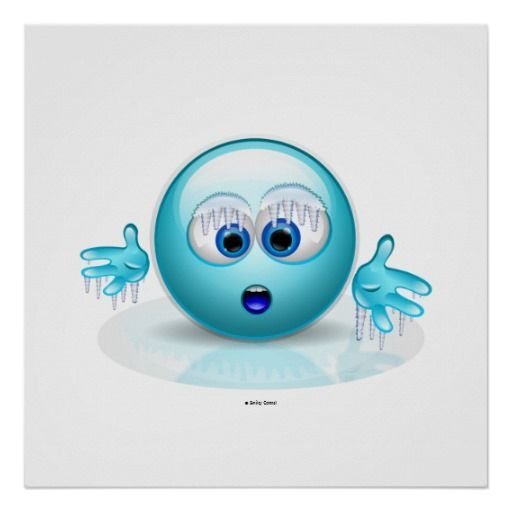 Смайлик мерзнет