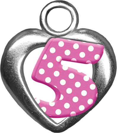 Цифры в сердечках