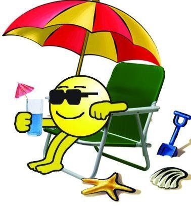 Смайлик загорает