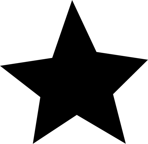 Черная звезда на прозрачном фоне