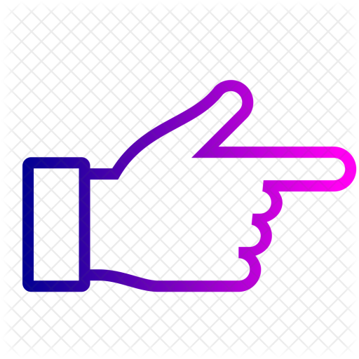 Значок указательный палец вправо