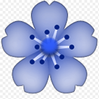 ЭМОДЖИ голубой цветок