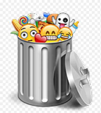 Смайлик мусорного ведра