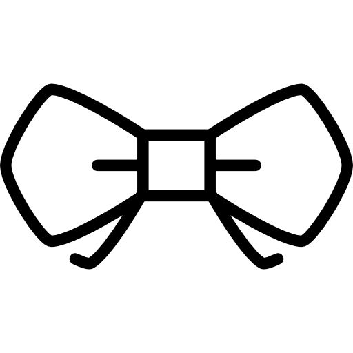 Галстук бабочка силуэт