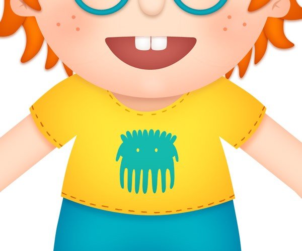 Мультяшный рыжий мальчик