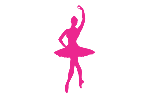 Силуэт балерины без фона