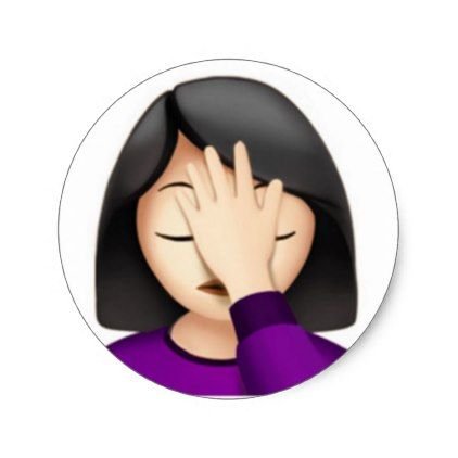 Эмодзи фейспалм девушка
