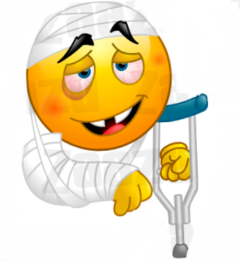 Смайлик в гипсе