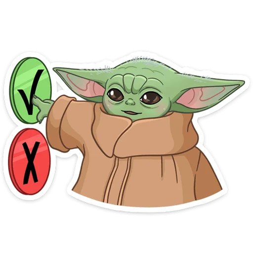 Baby Yoda Стикеры телеграмм