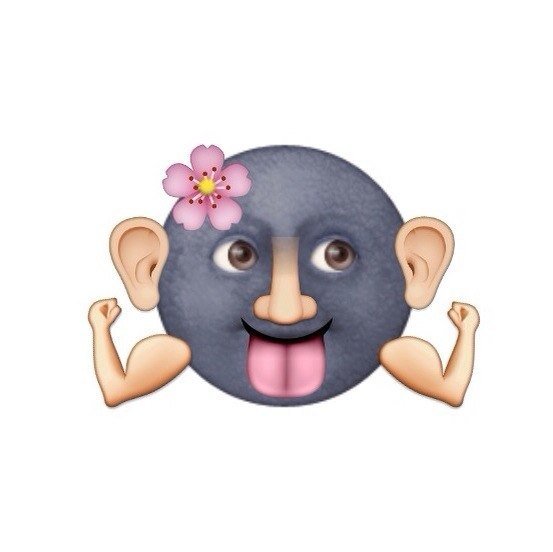 Смайлик черная Луна