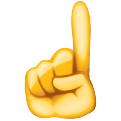 Смайл указательный палец вверх
