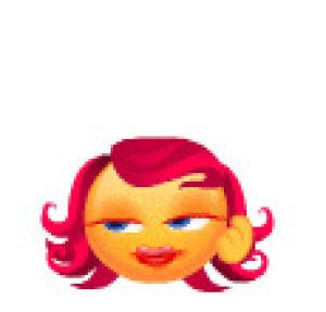 Анимированный смайлик девочка