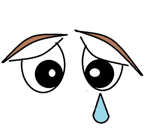 Глаза со слезами мультяшные