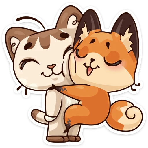 Стикеры два котенка