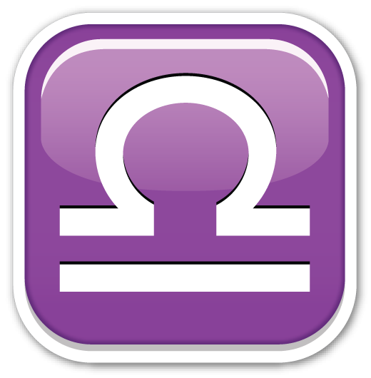 Весы знак зодиака ЭМОДЖИ