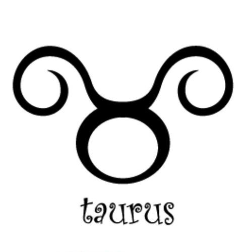 Надпись Телец для тату