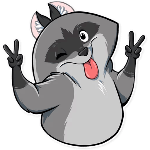 Енот Елисей Стикеры